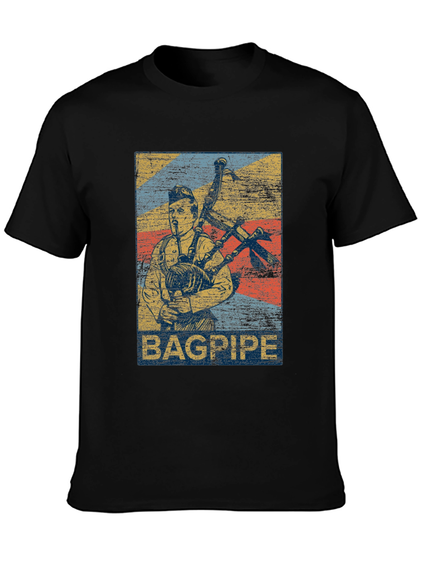 Vintage Bagpipe T-Shirt - Retro Music Tee