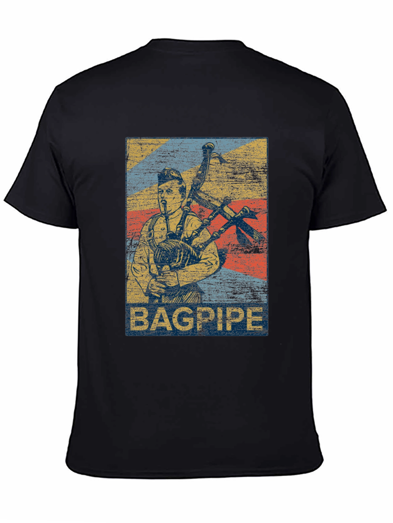 Vintage Bagpipe T-Shirt - Retro Music Tee