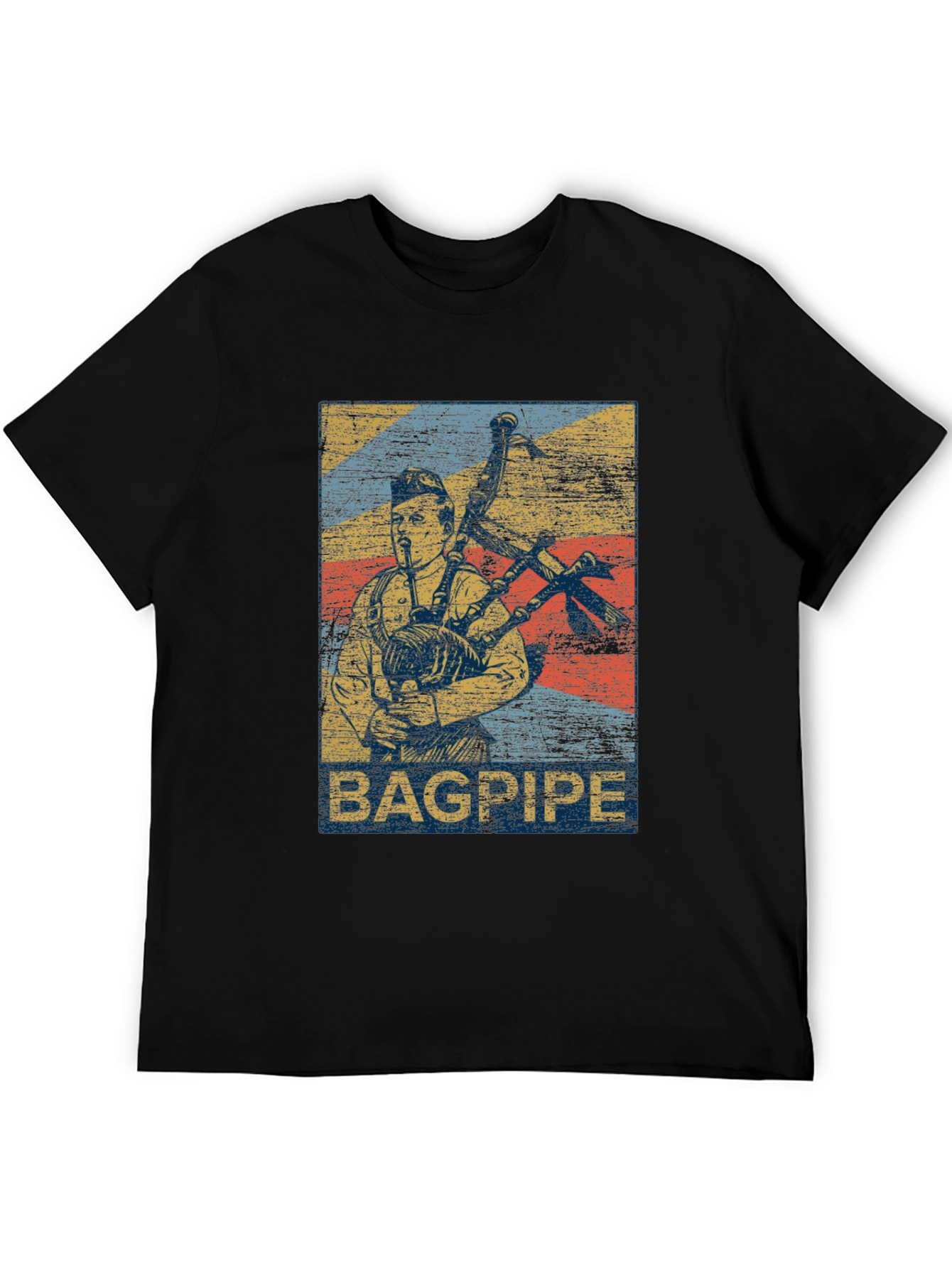Vintage Bagpipe T-Shirt - Retro Music Tee