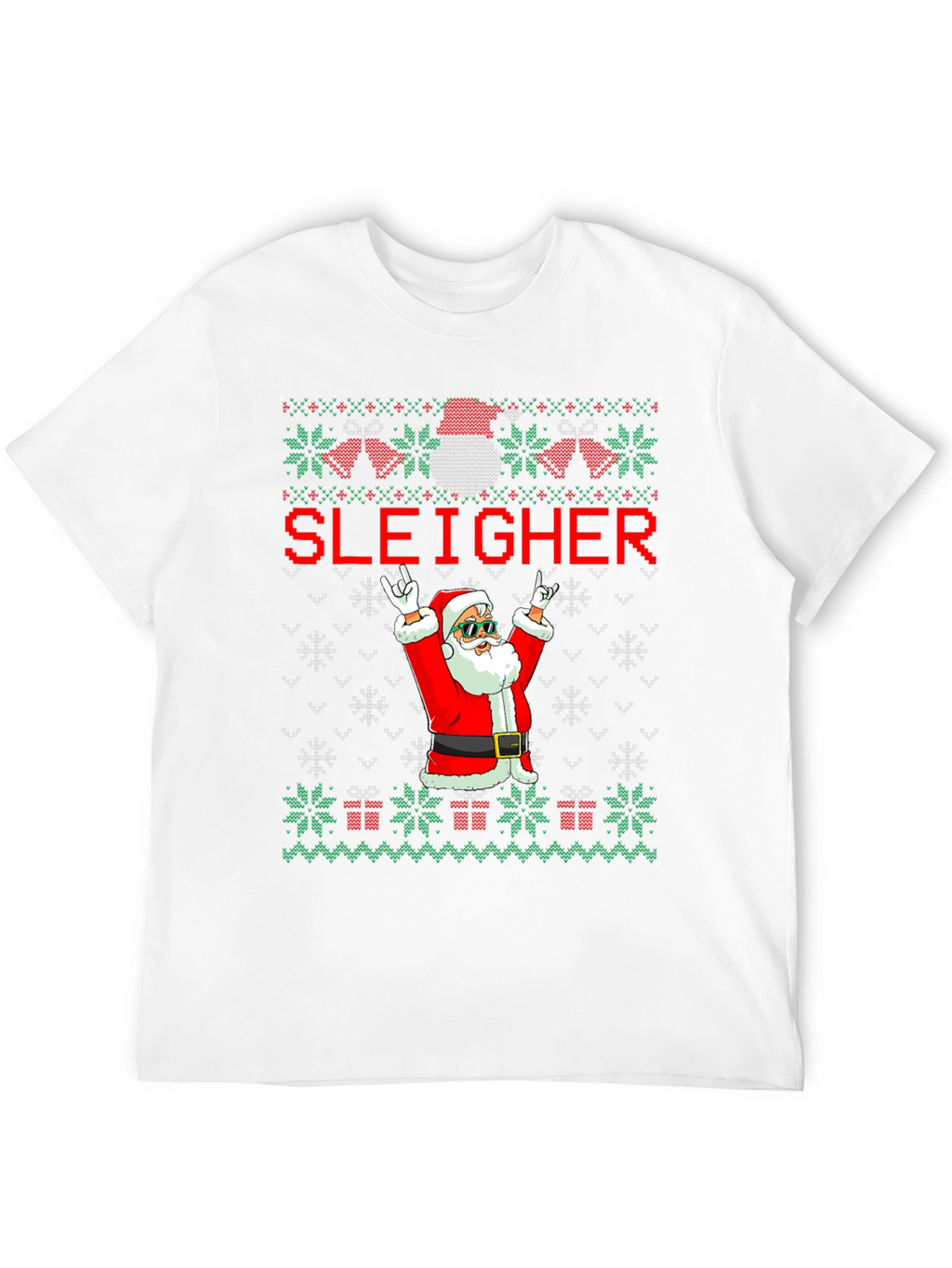 Sleigher Santa Ugly Christmas Sweater T-Shirt