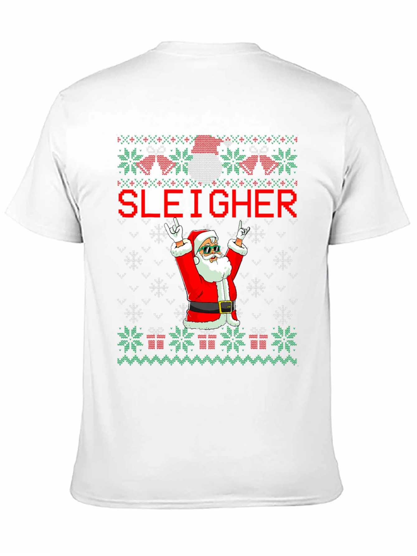 Sleigher Santa Ugly Christmas Sweater T-Shirt