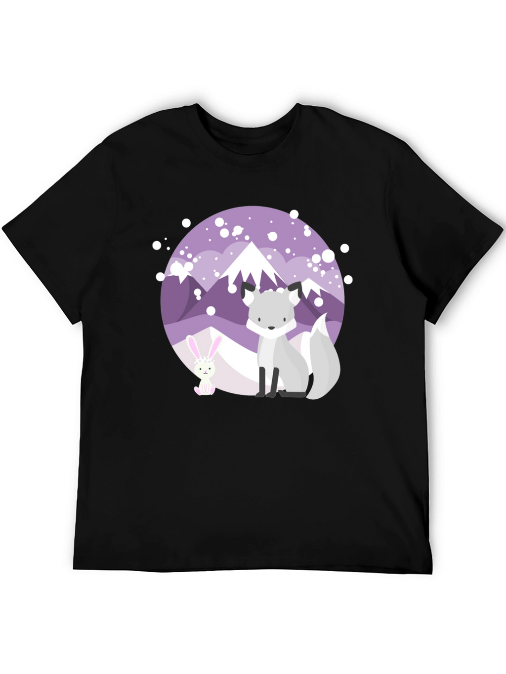 Cute Fox & Bunny Graphic Tee