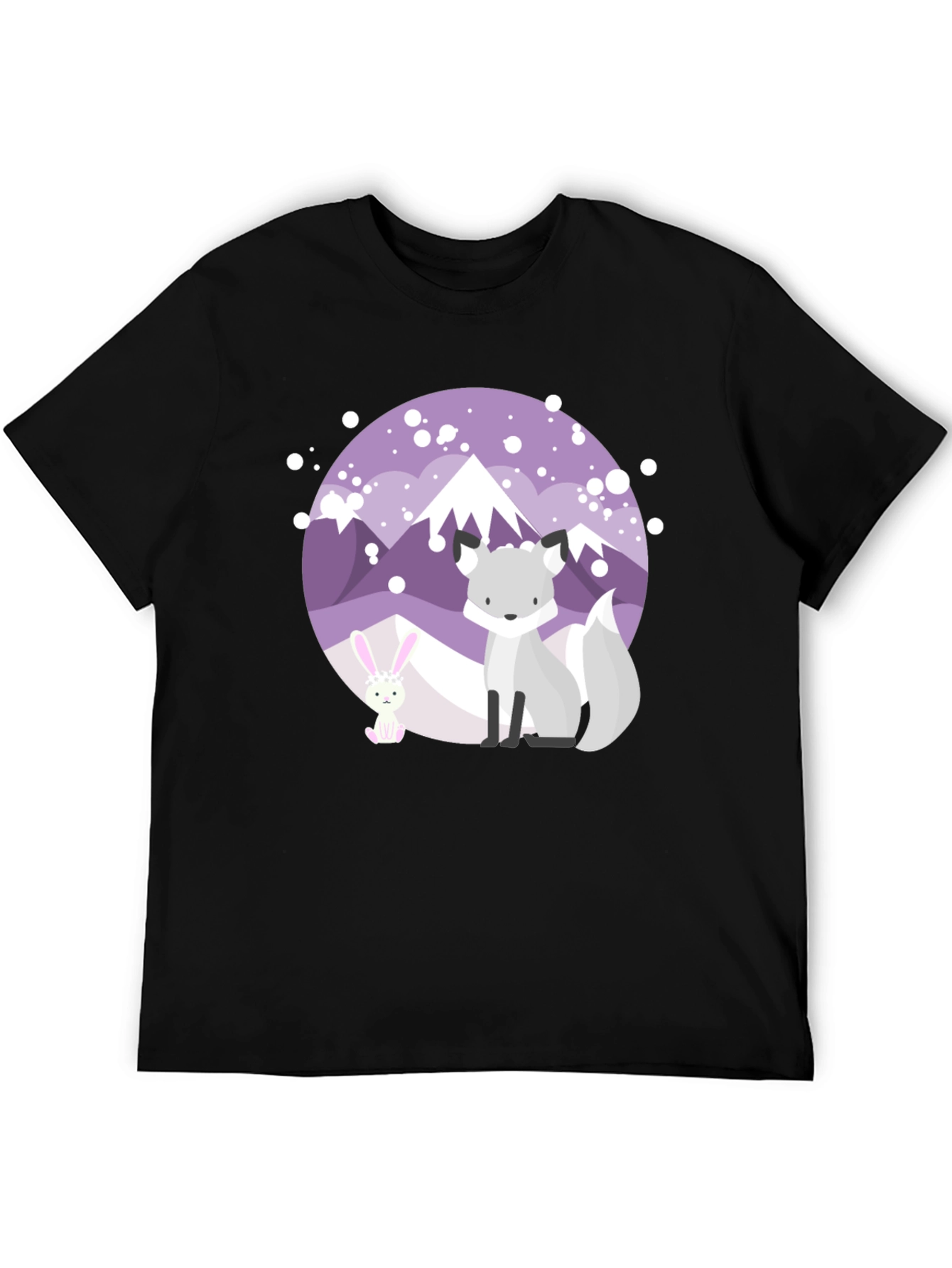 Cute Fox & Bunny Graphic Tee