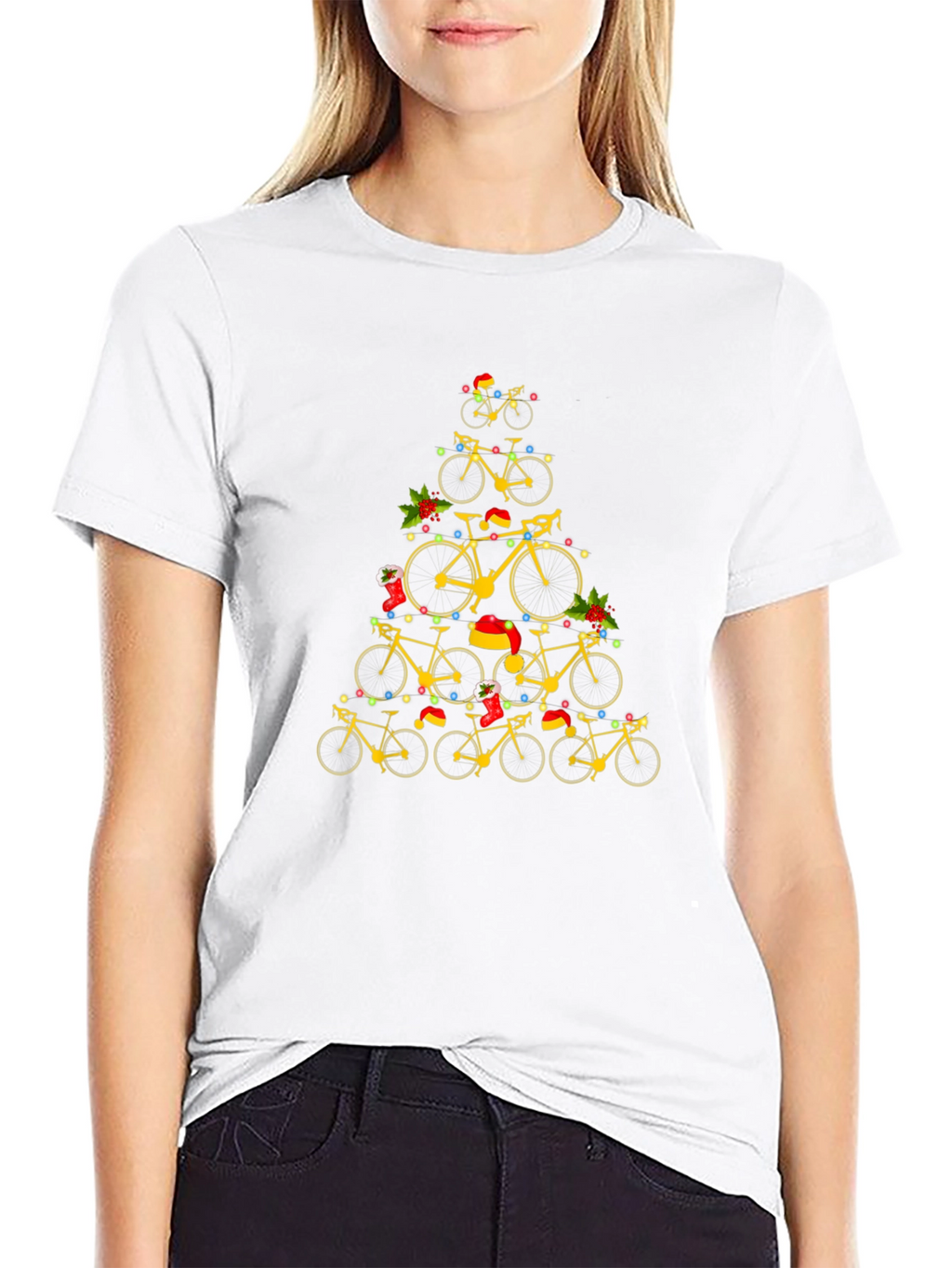 Bicycle Christmas Tree Graphic Tee