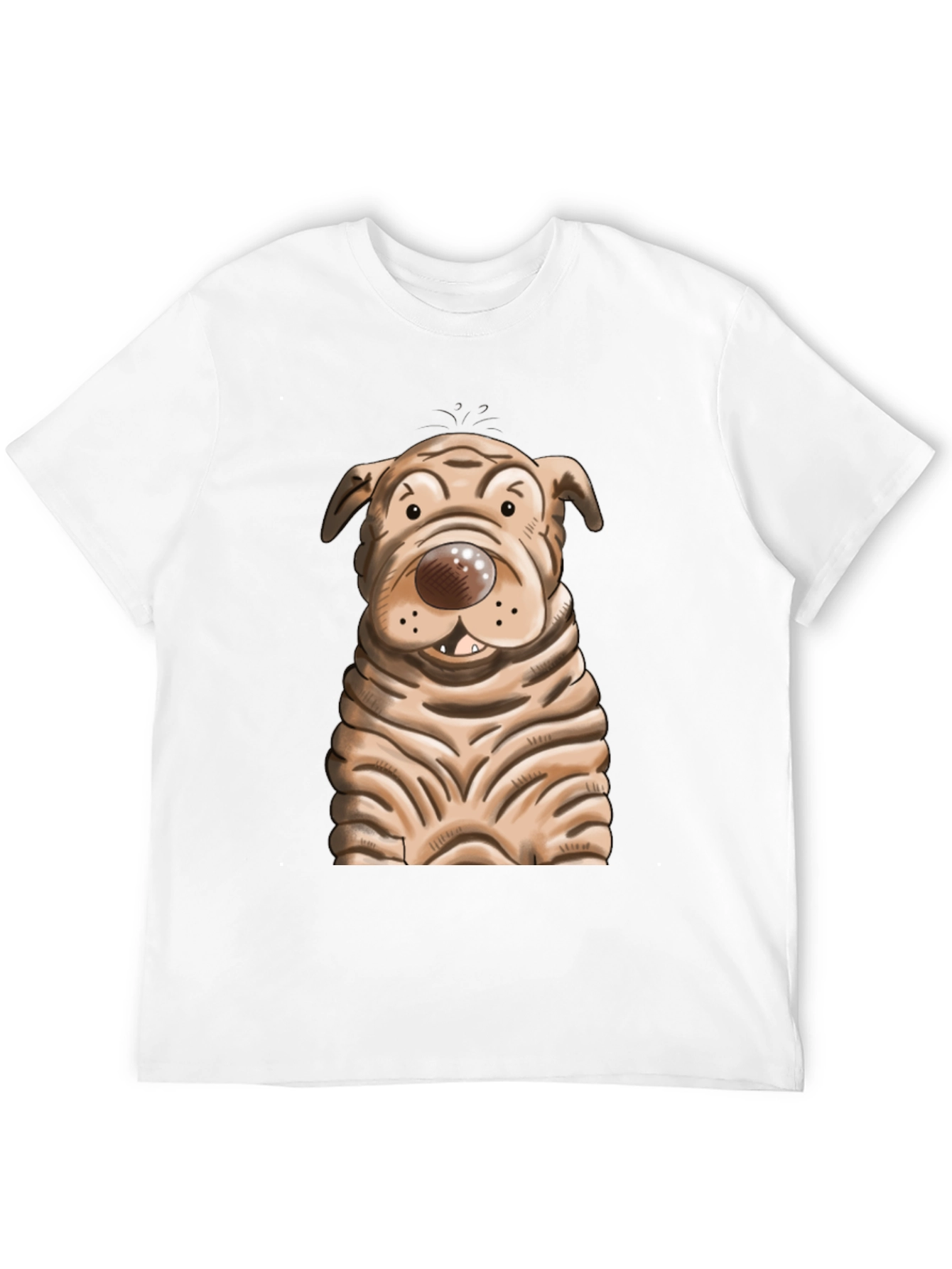 Cartoon Dog Graphic T-Shirt - Unisex Crew Neck