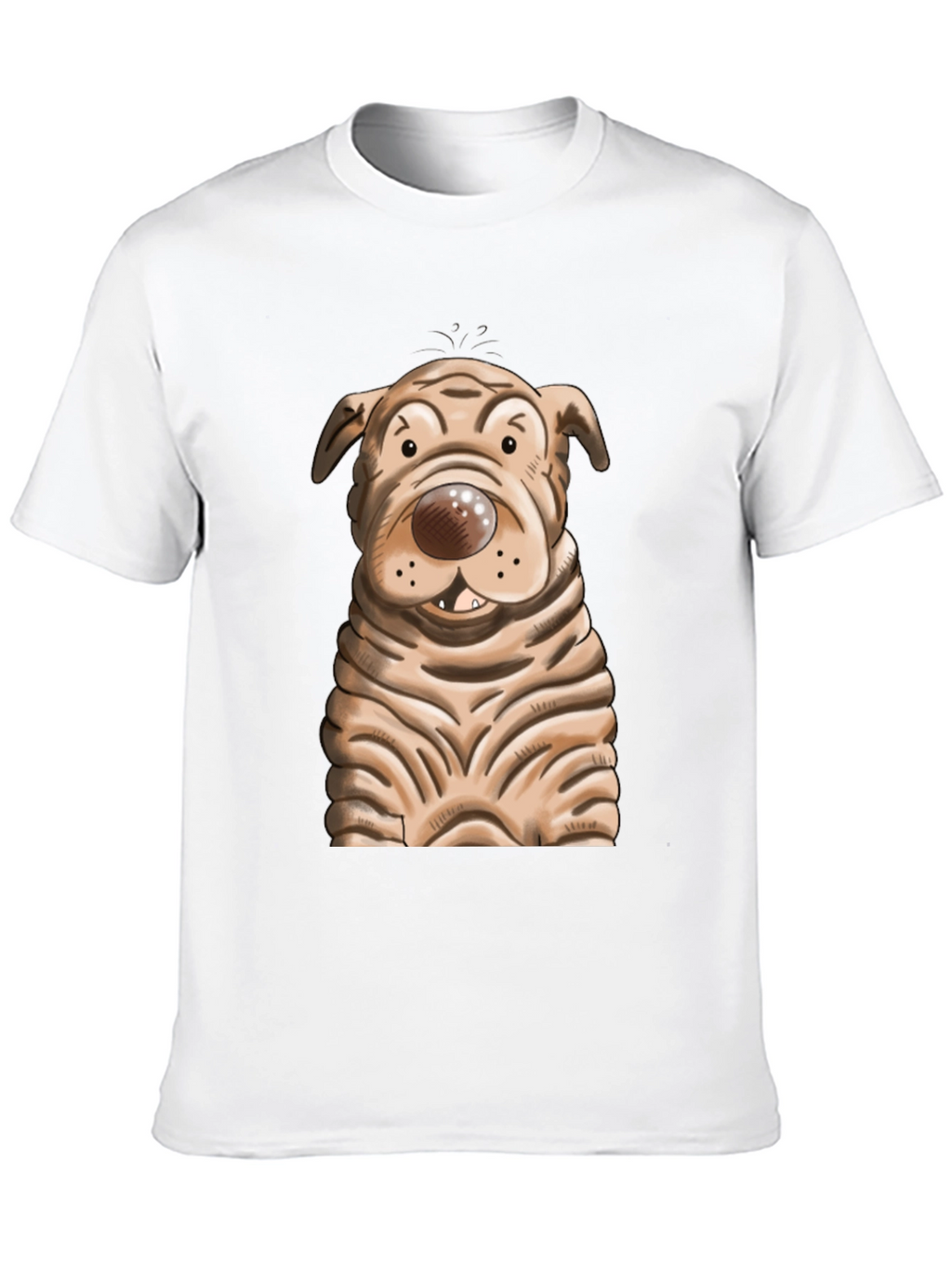 Cartoon Dog Graphic T-Shirt - Unisex Crew Neck