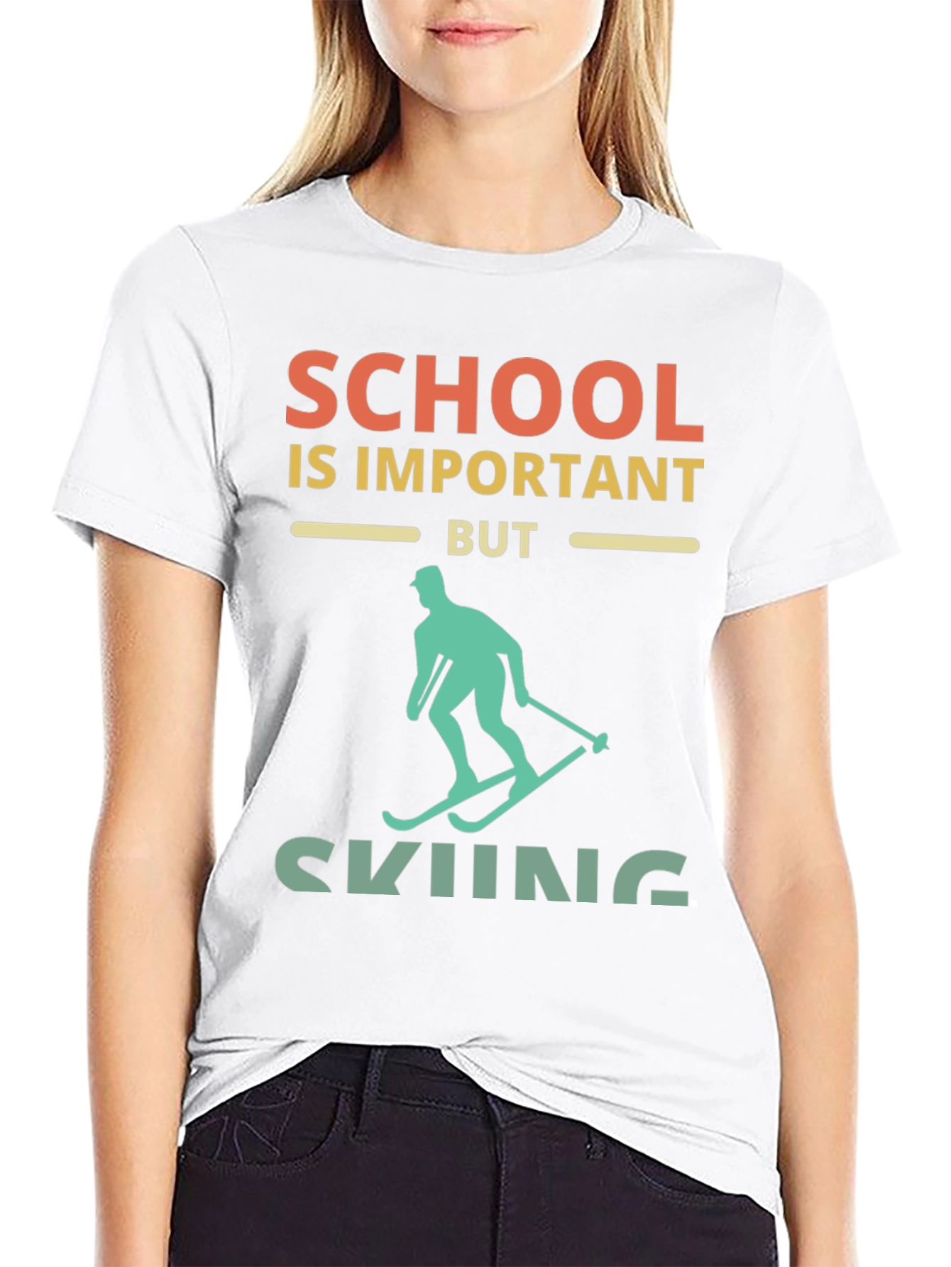 School Important But Skiing T-Shirt