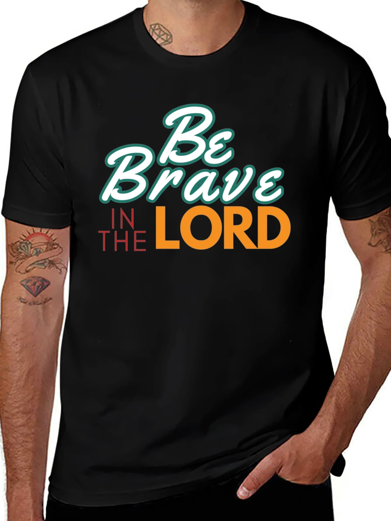 Be Brave in the Lord Black T-Shirt