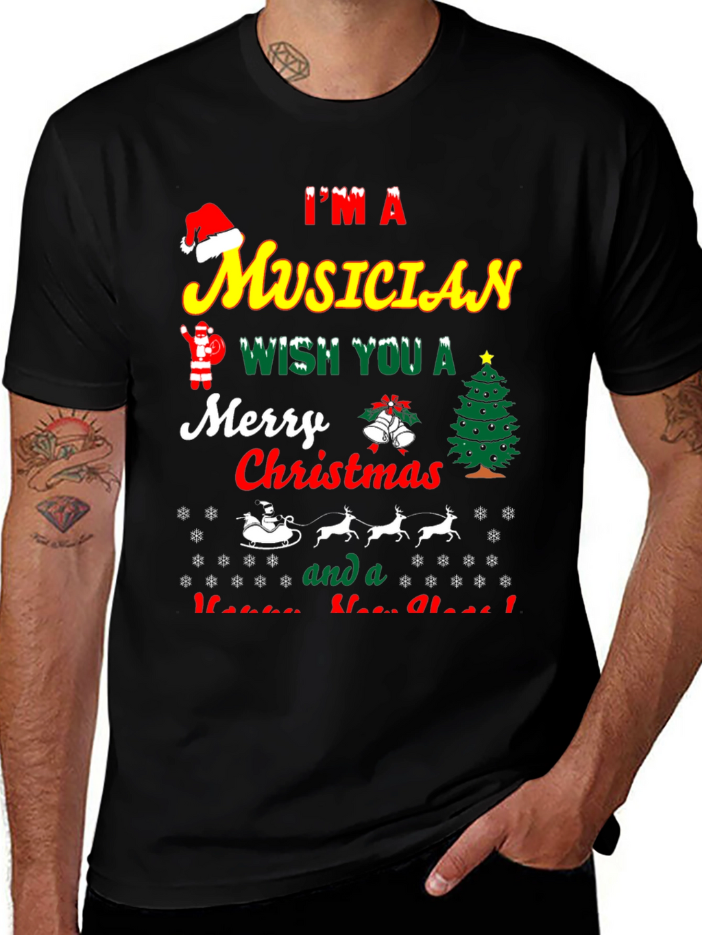 Im a Musician Merry Christmas T-Shirt