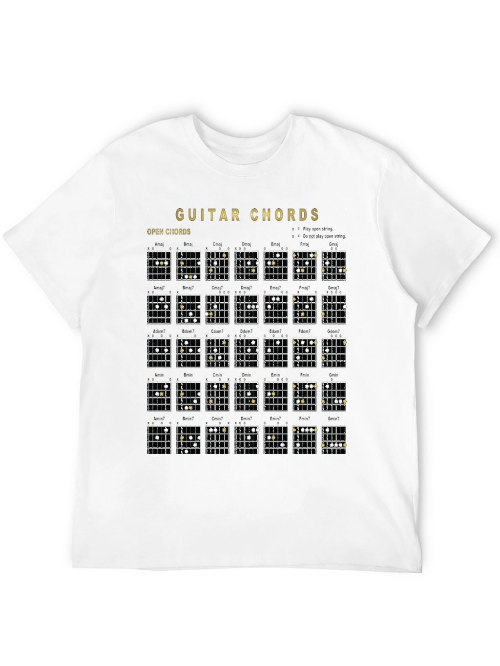 Guitar Chords Graphic T-Shirt - Music Lover Tee