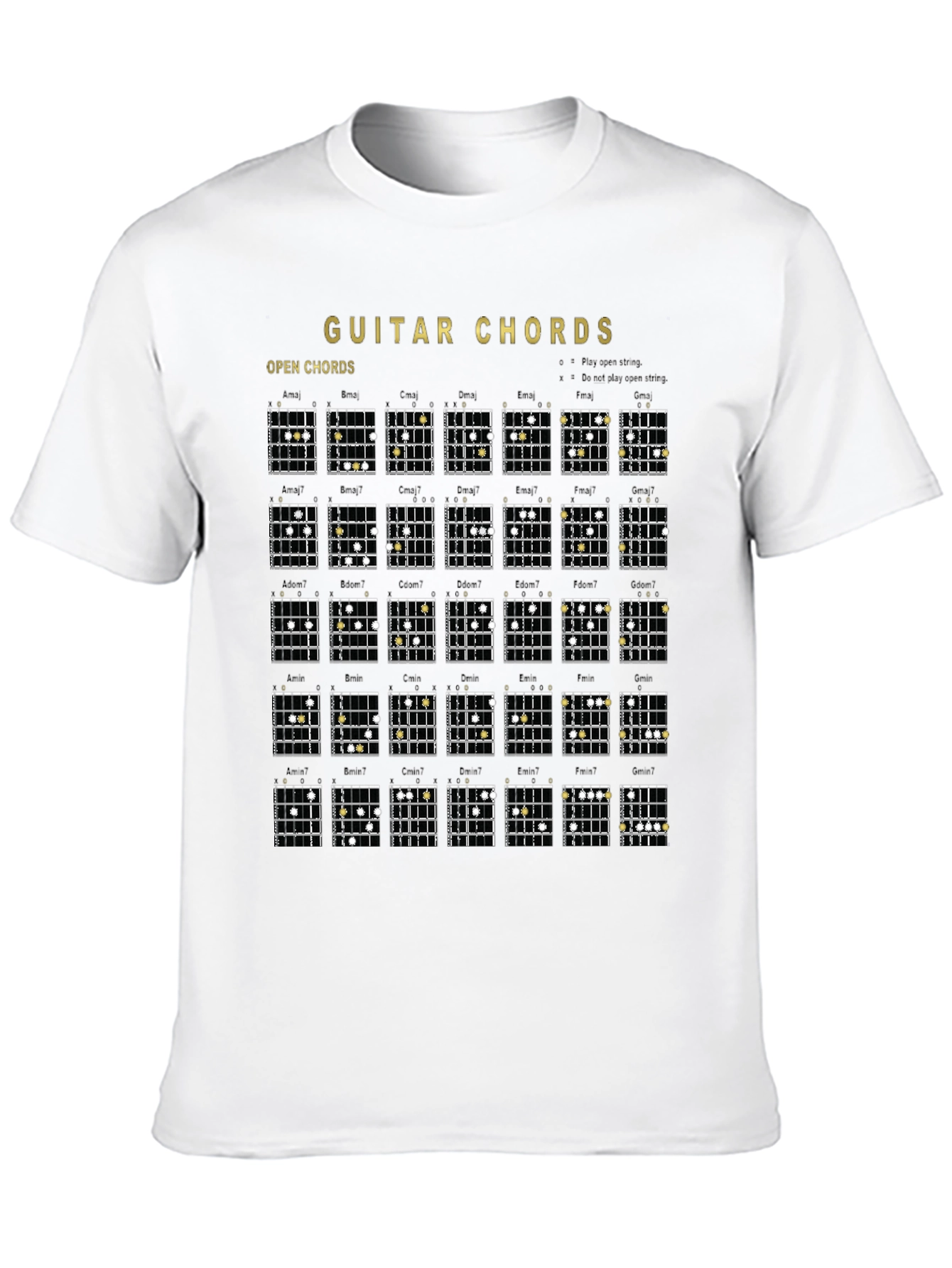 Guitar Chords Graphic T-Shirt - Music Lover Tee