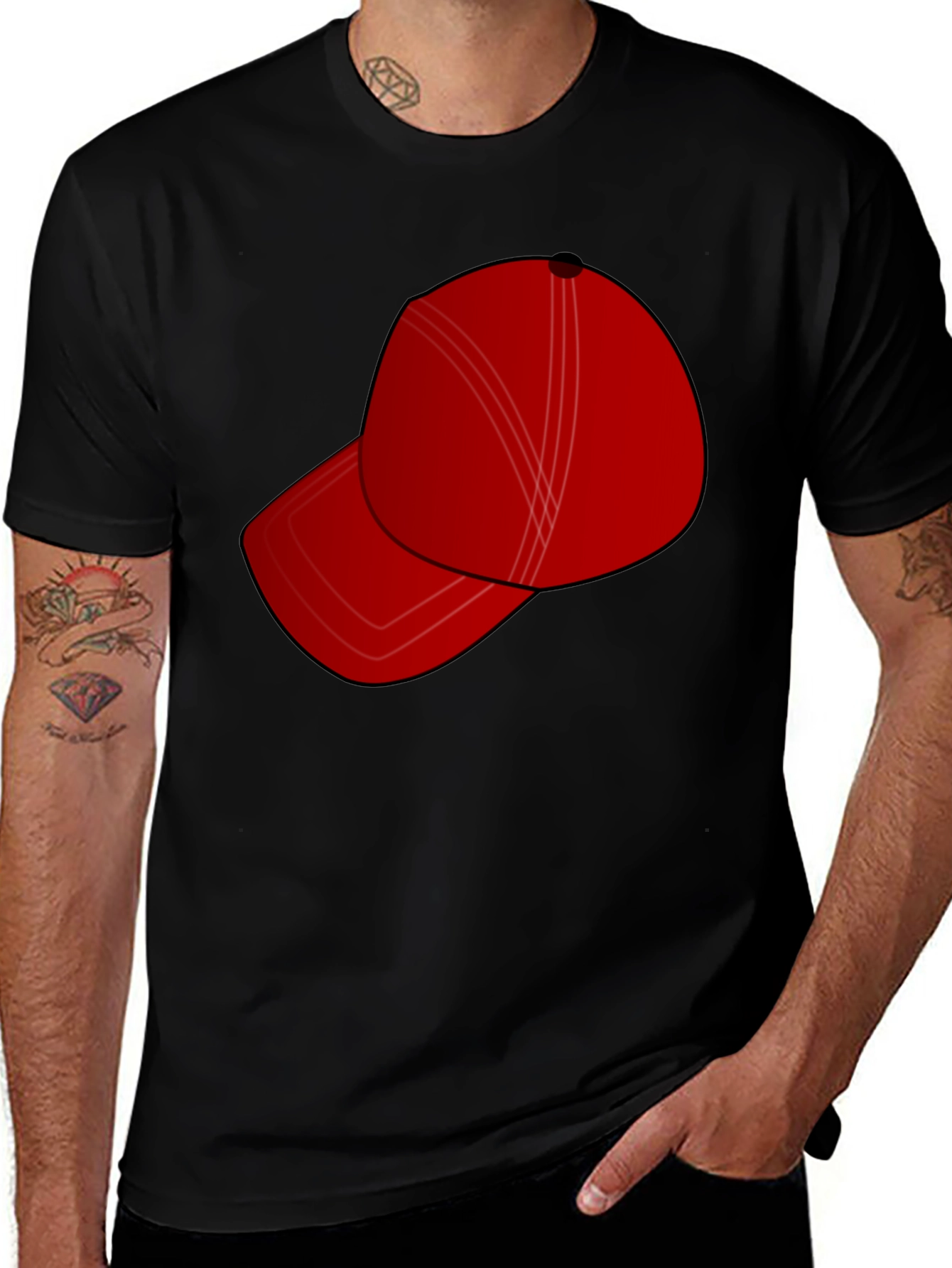 Red Hat Graphic Tee - Stylish & Casual