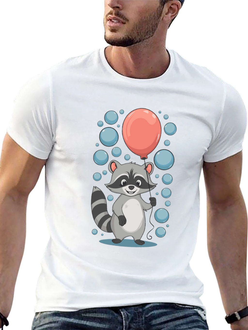 Raccoon Balloon Graphic Tee