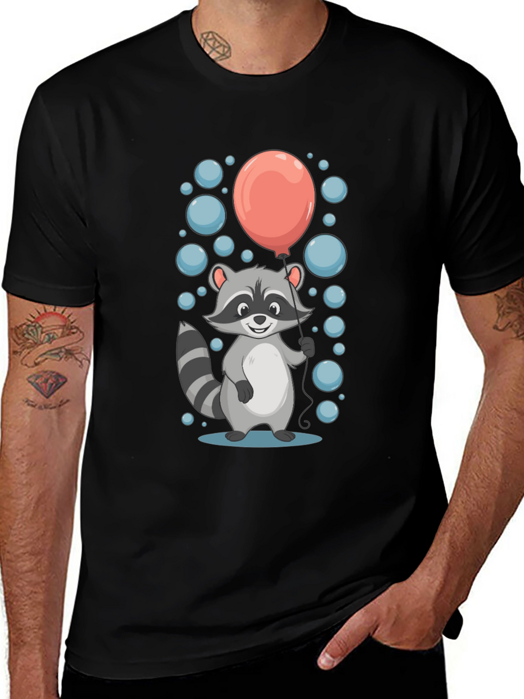 Raccoon Balloon Graphic Tee