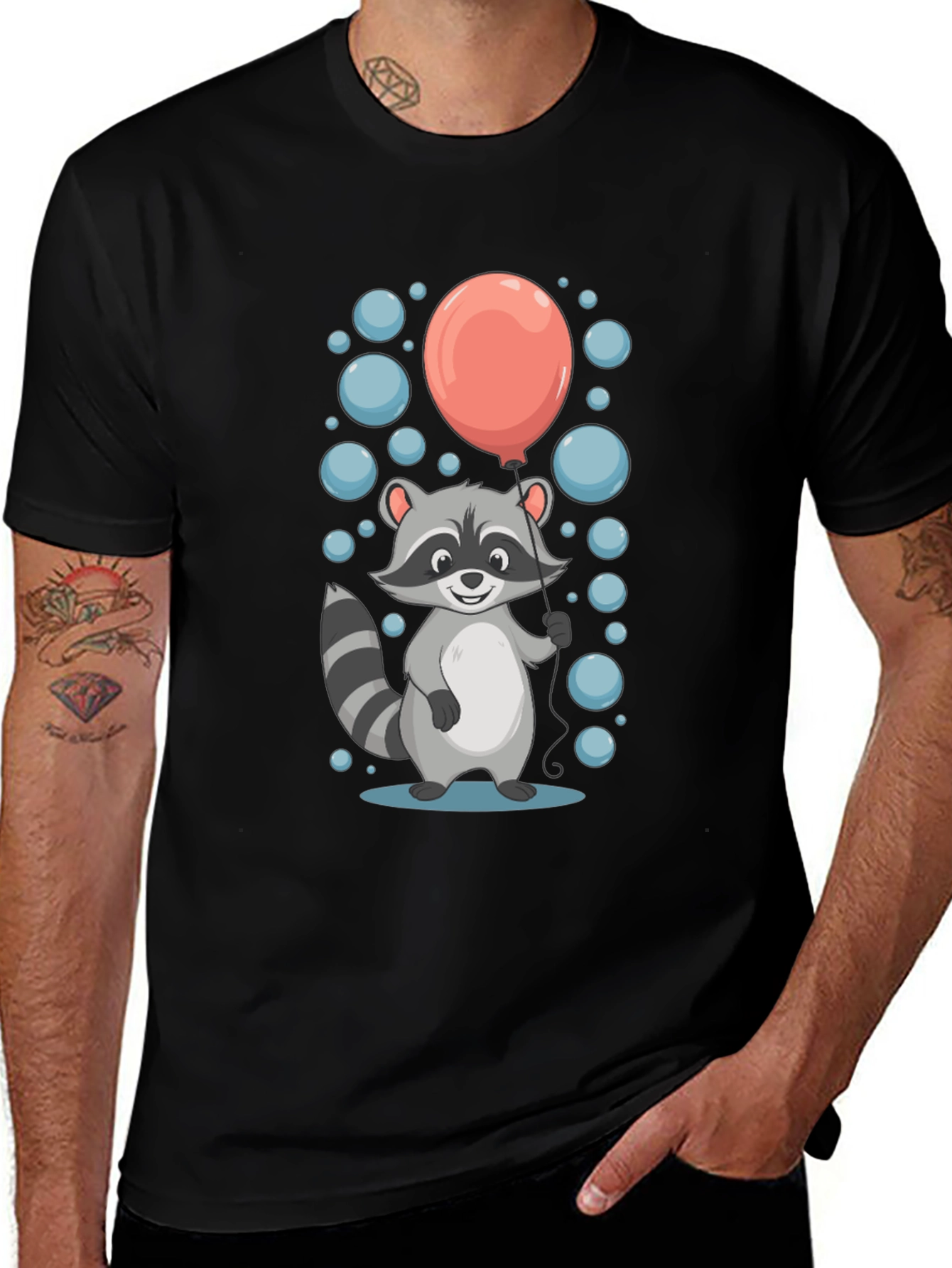 Raccoon Balloon Graphic Tee