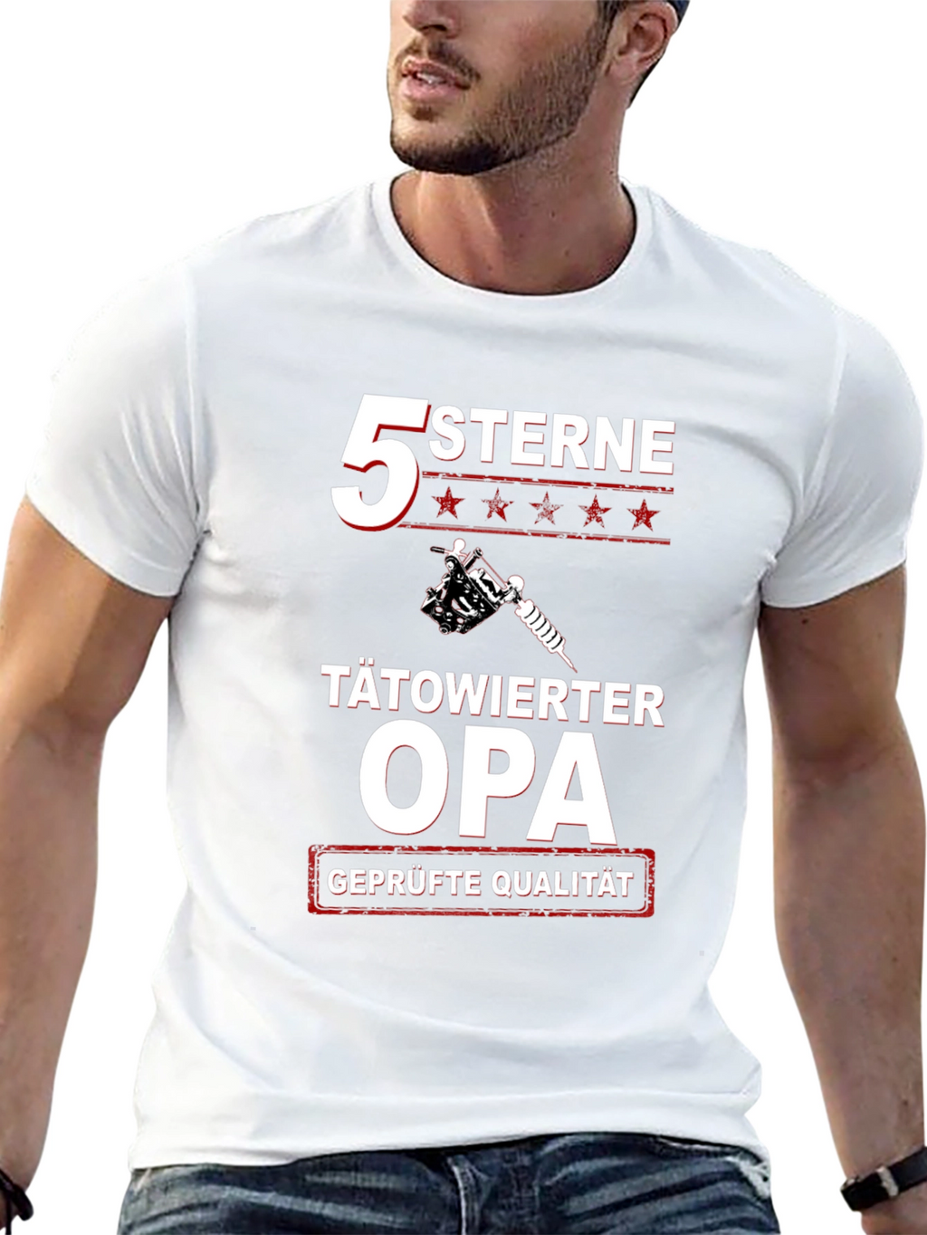Tätowierter Opa T-Shirt - 5 Sterne Grandpa