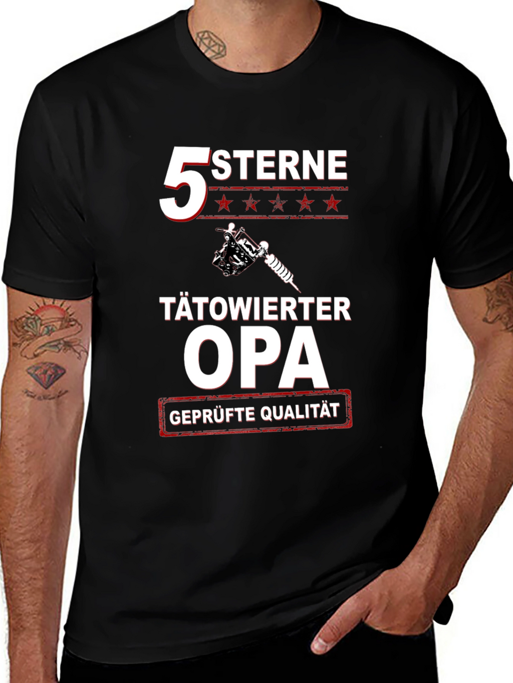 Tätowierter Opa T-Shirt - 5 Sterne Grandpa