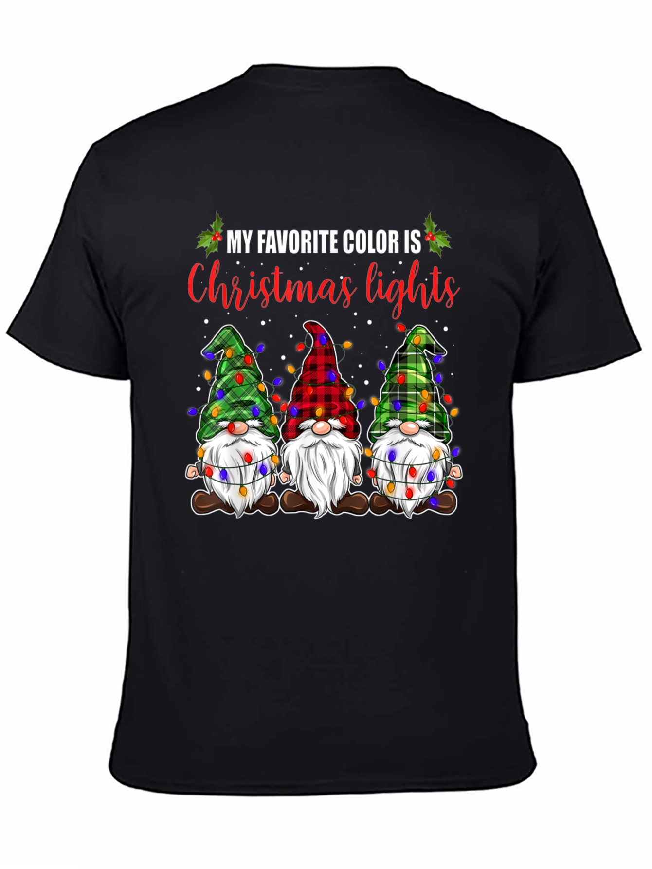 Christmas Gnomes T-Shirt: Holiday Lights Theme