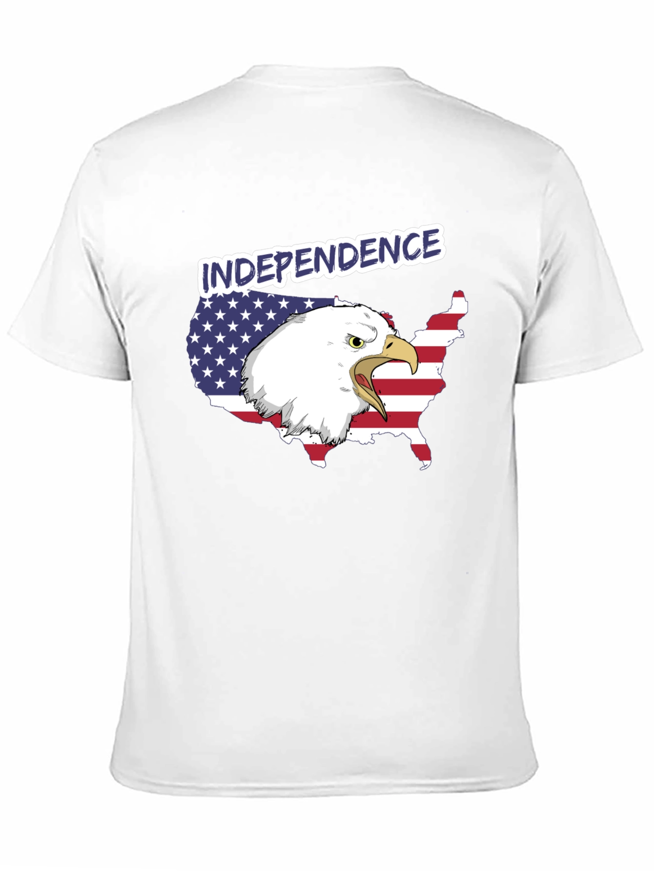 Independence Day Eagle USA Map Graphic Tee