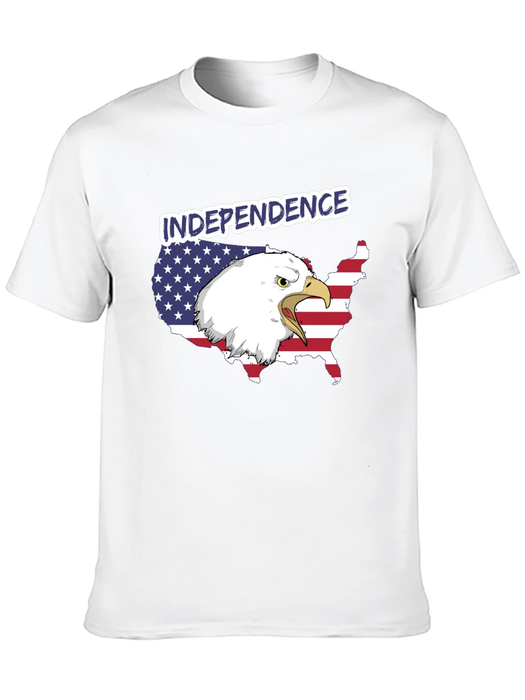 Independence Day Eagle USA Map Graphic Tee