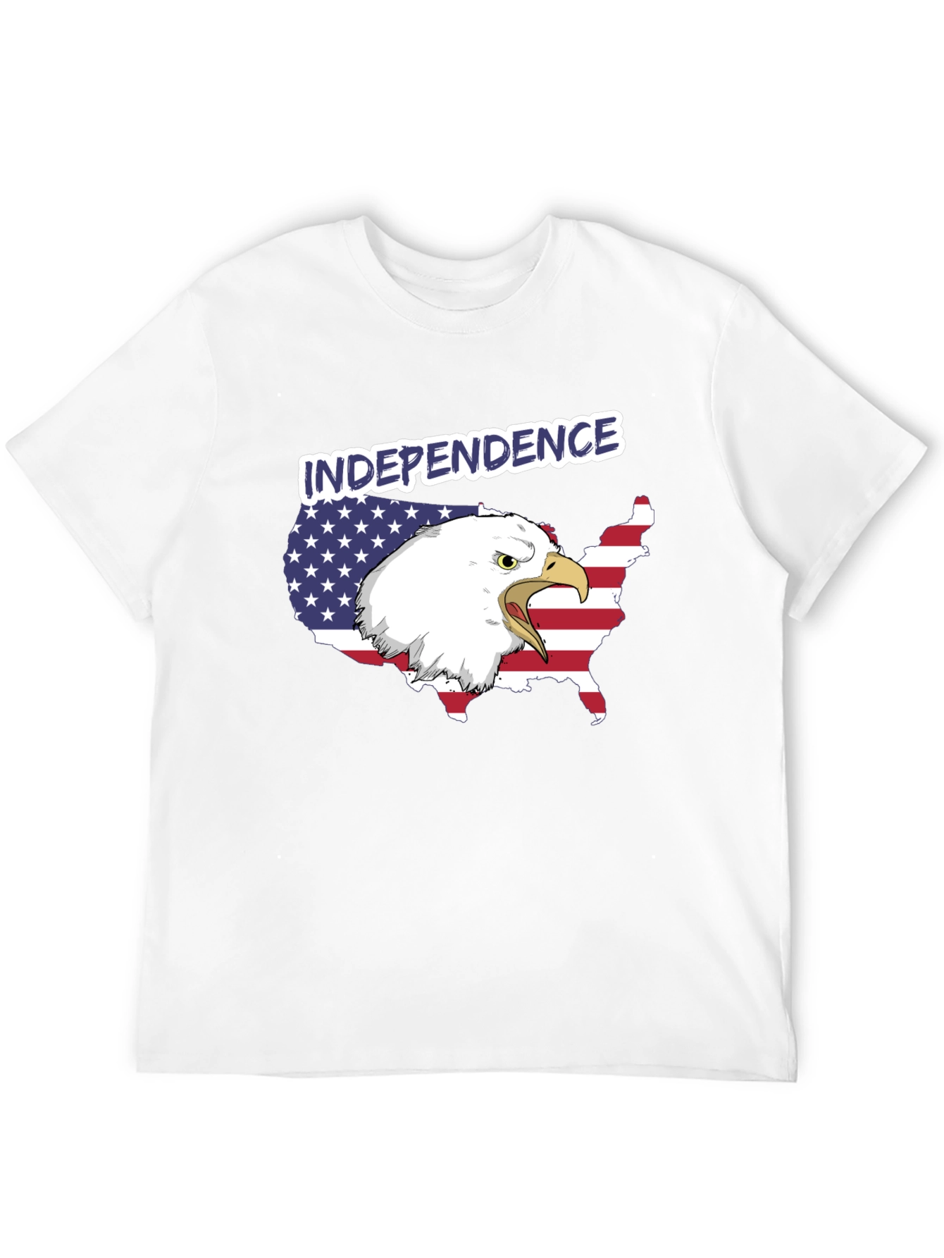 Independence Day Eagle USA Map Graphic Tee