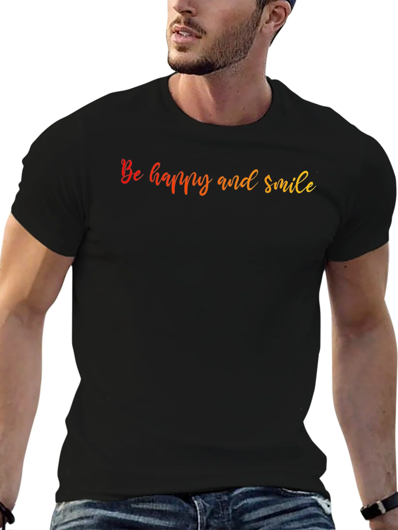 Be Happy and Smile Graphic T-Shirt