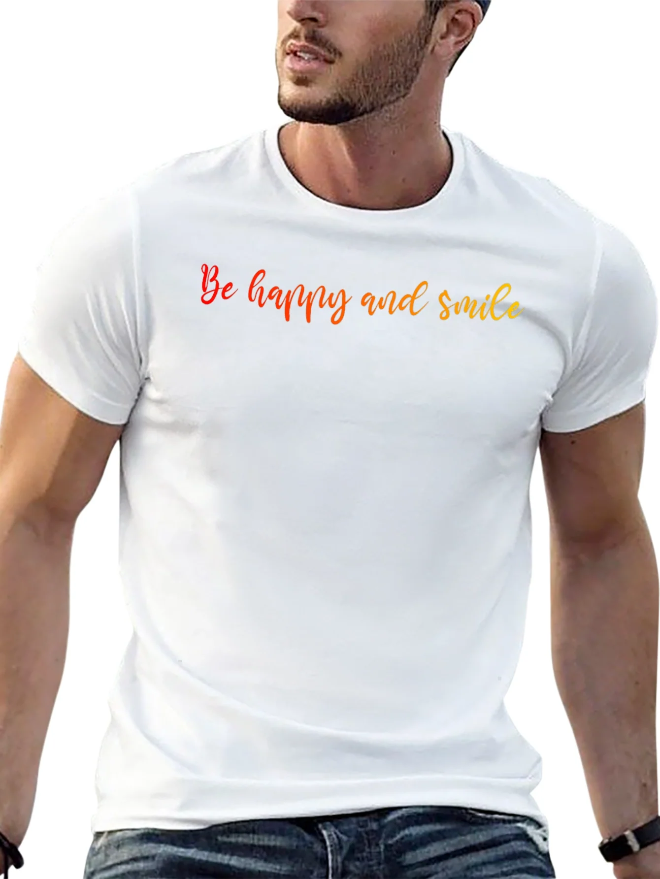 Be Happy and Smile Graphic T-Shirt
