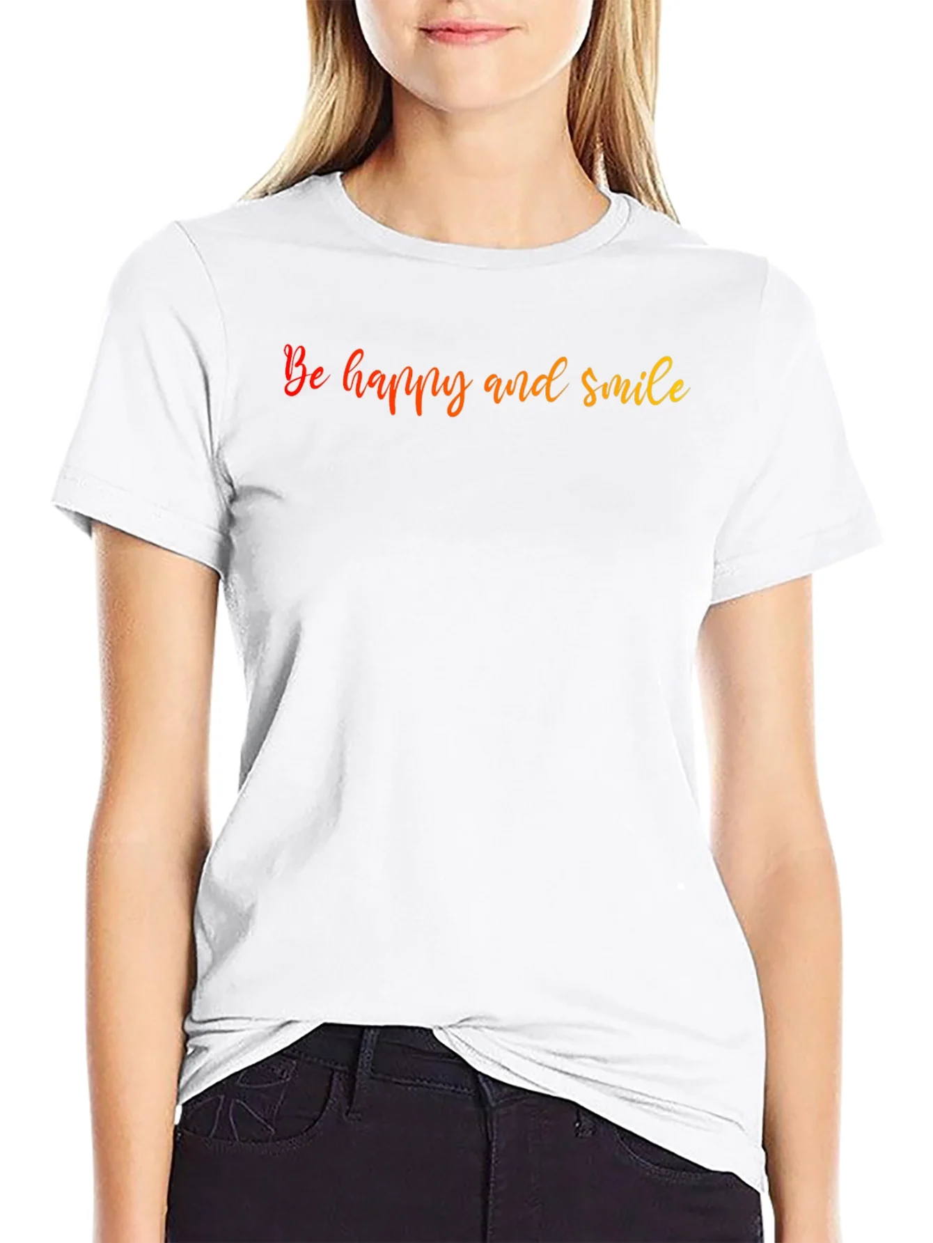 Be Happy and Smile Graphic T-Shirt