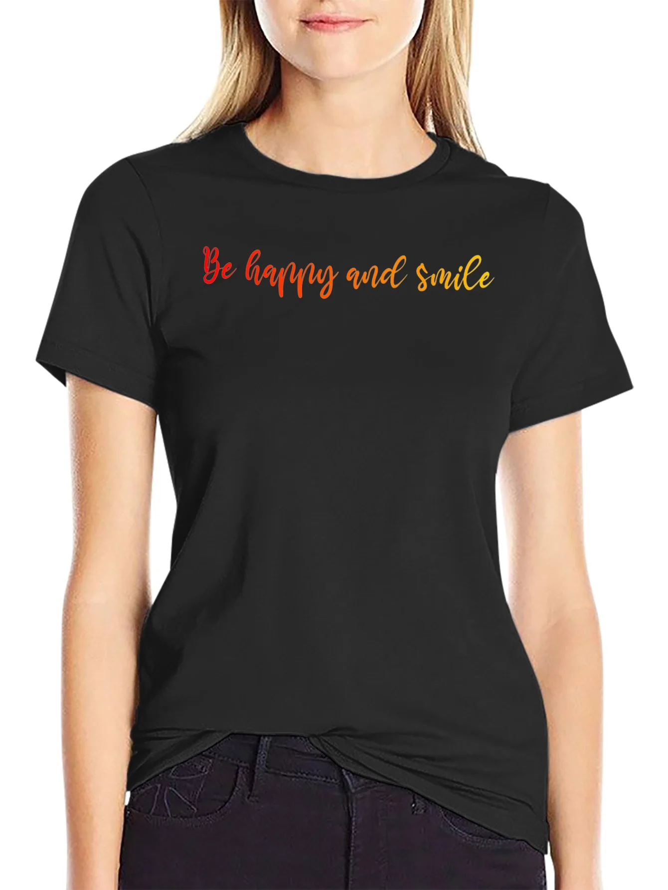 Be Happy and Smile Graphic T-Shirt