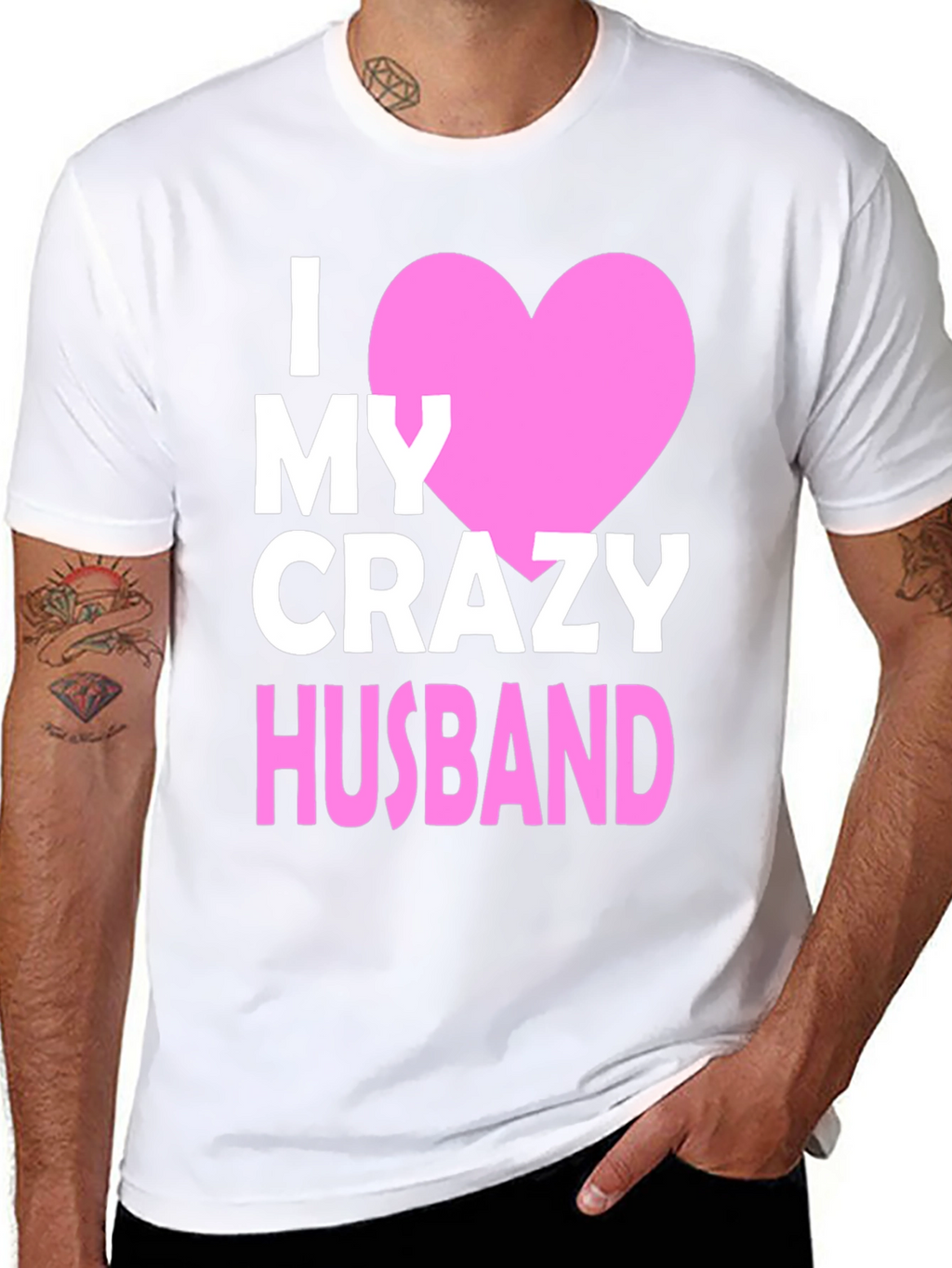I Heart My Crazy Husband T-Shirt