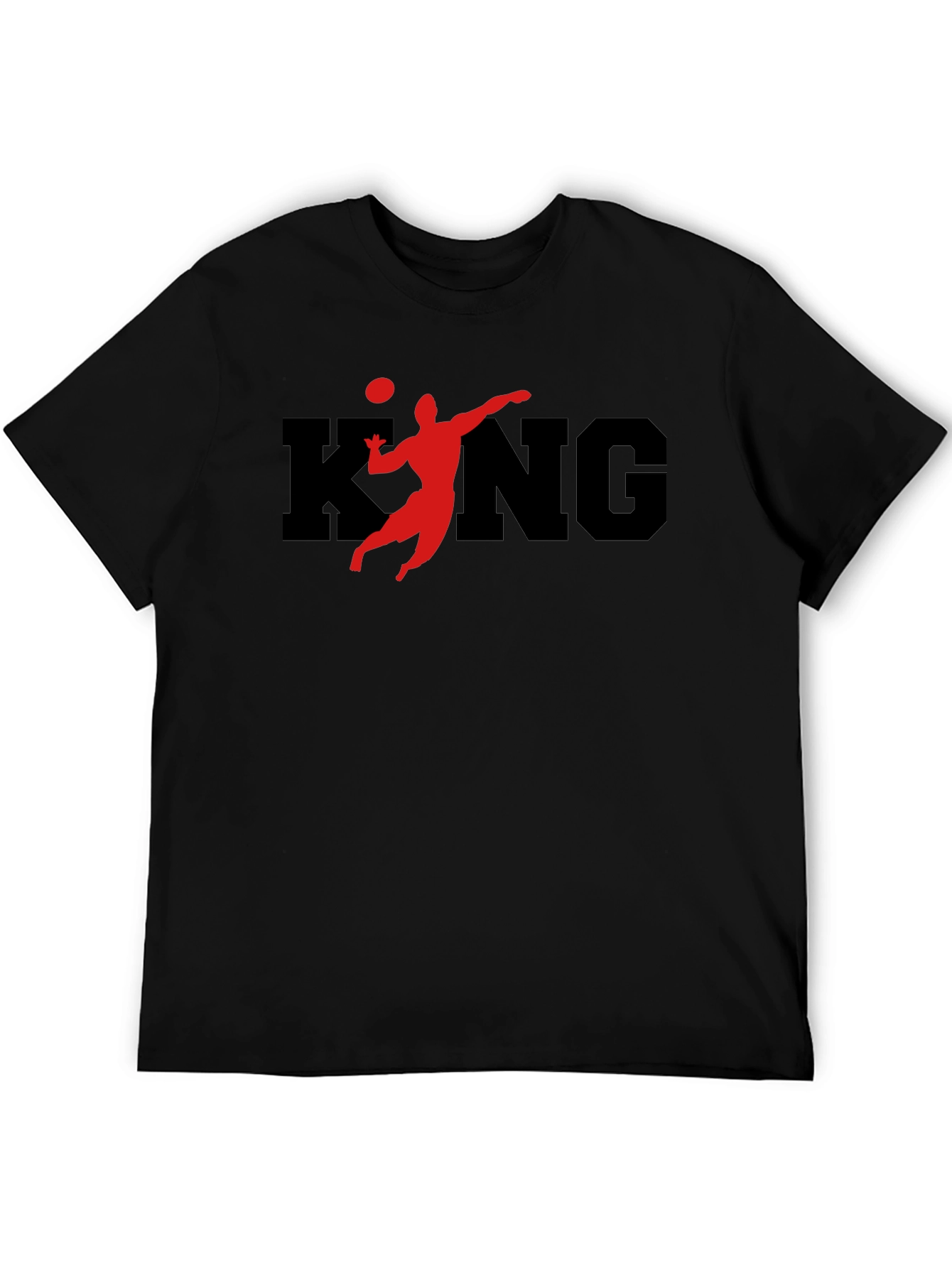 Volleyball King Black T-Shirt