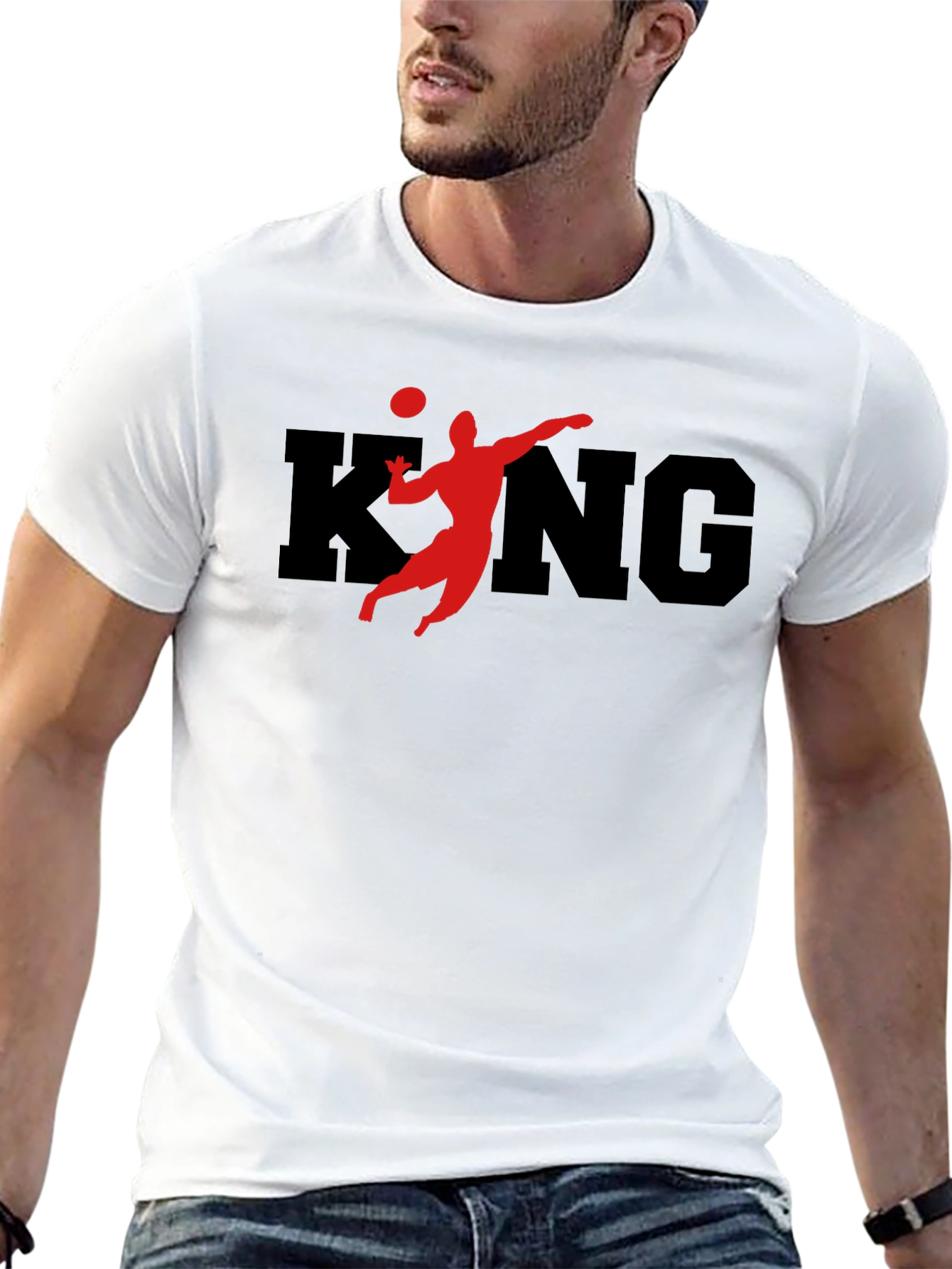 Volleyball King Black T-Shirt