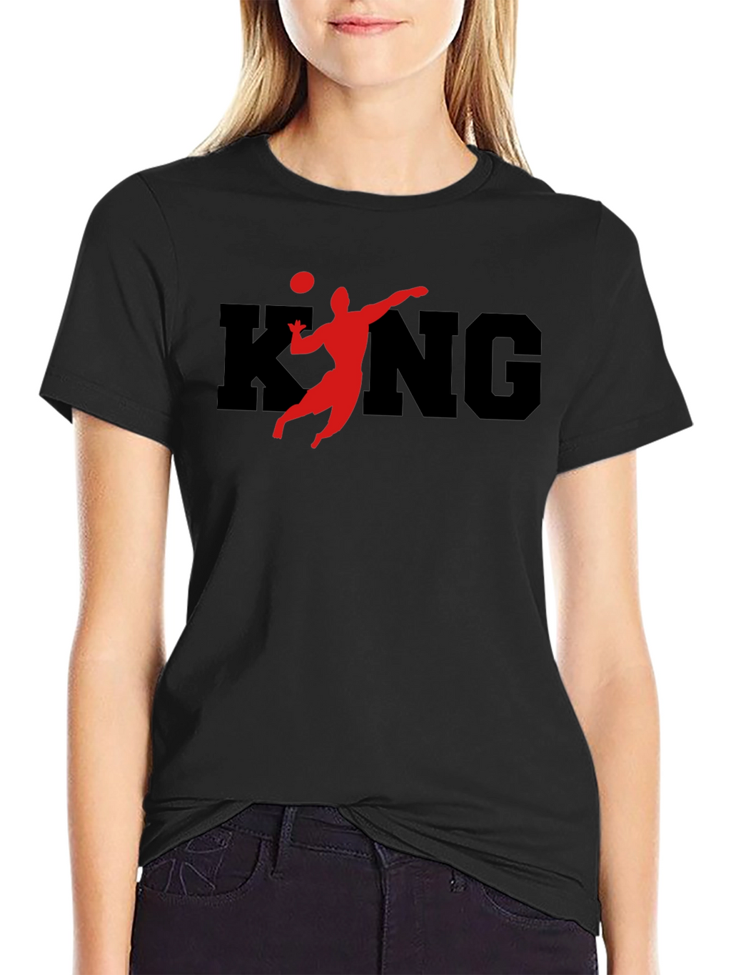 Volleyball King Black T-Shirt
