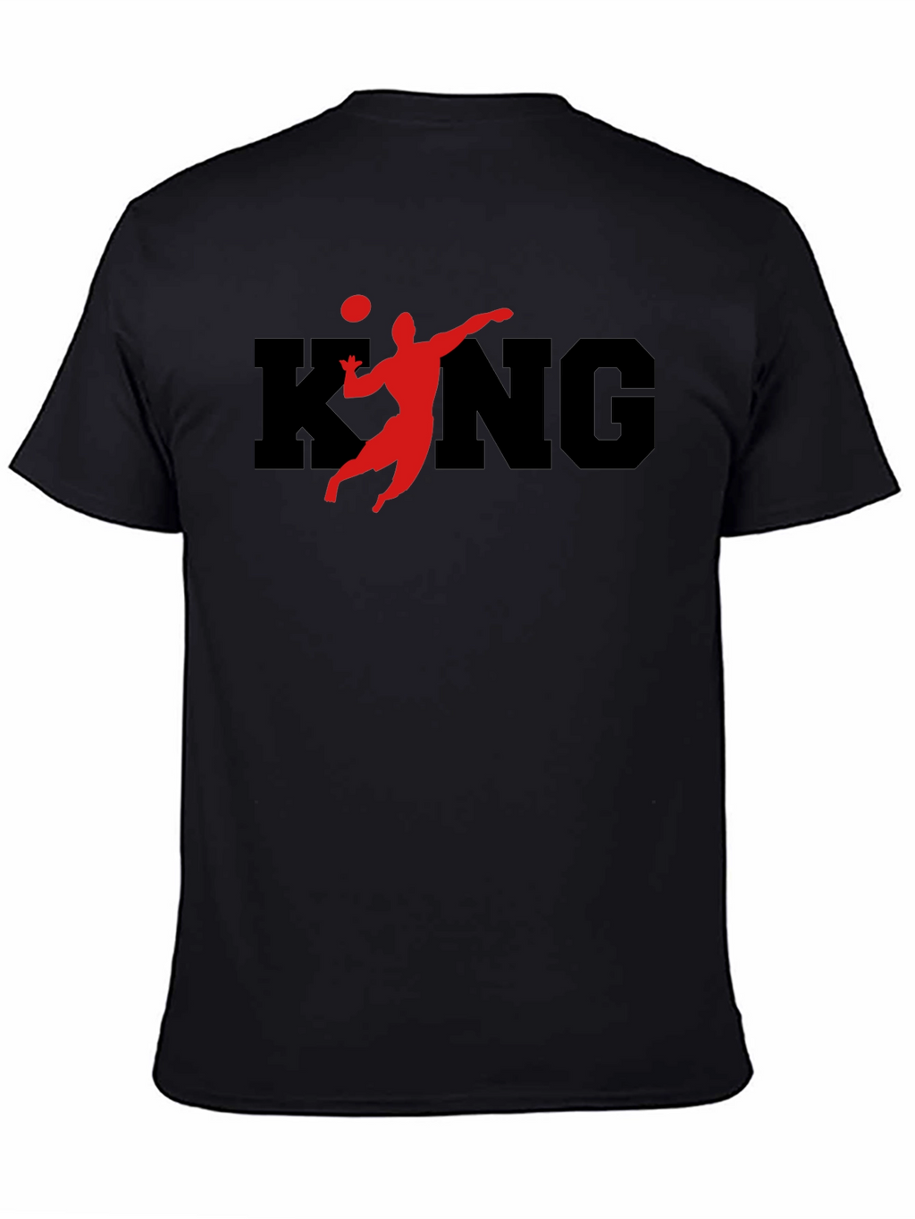Volleyball King Black T-Shirt
