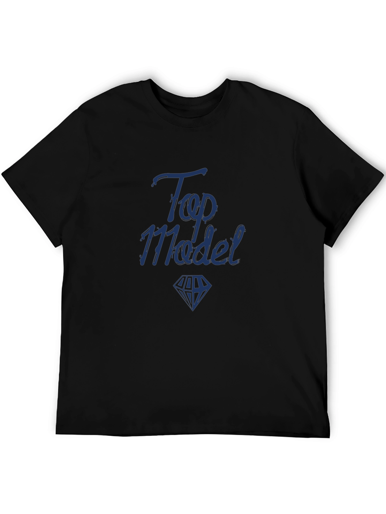 Top Model Graphic Tee - Mens Short Sleeve Black T-Shirt