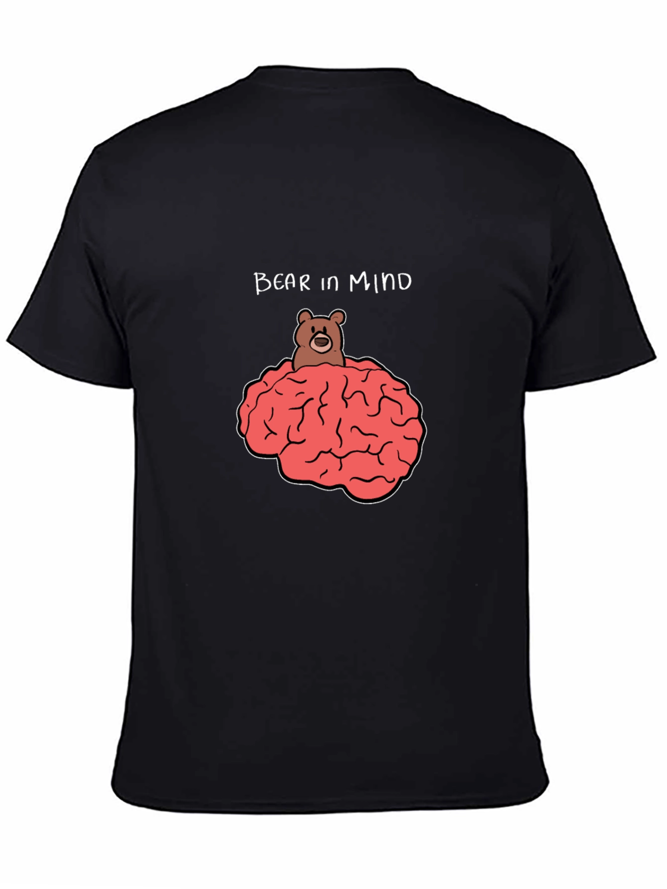 Bear In Mind Graphic T-Shirt - Black Cotton Tee