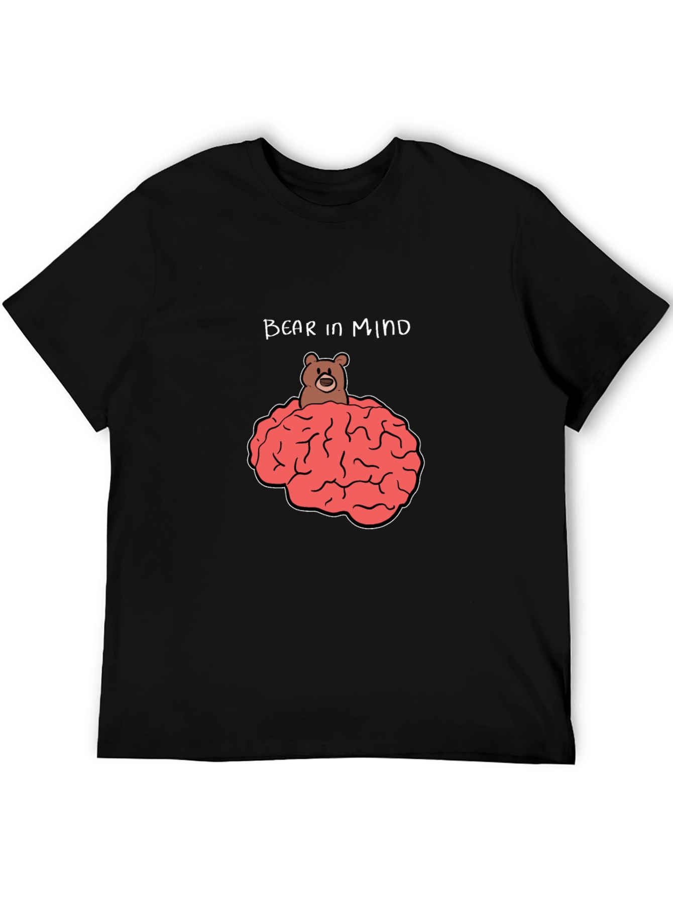 Bear In Mind Graphic T-Shirt - Black Cotton Tee