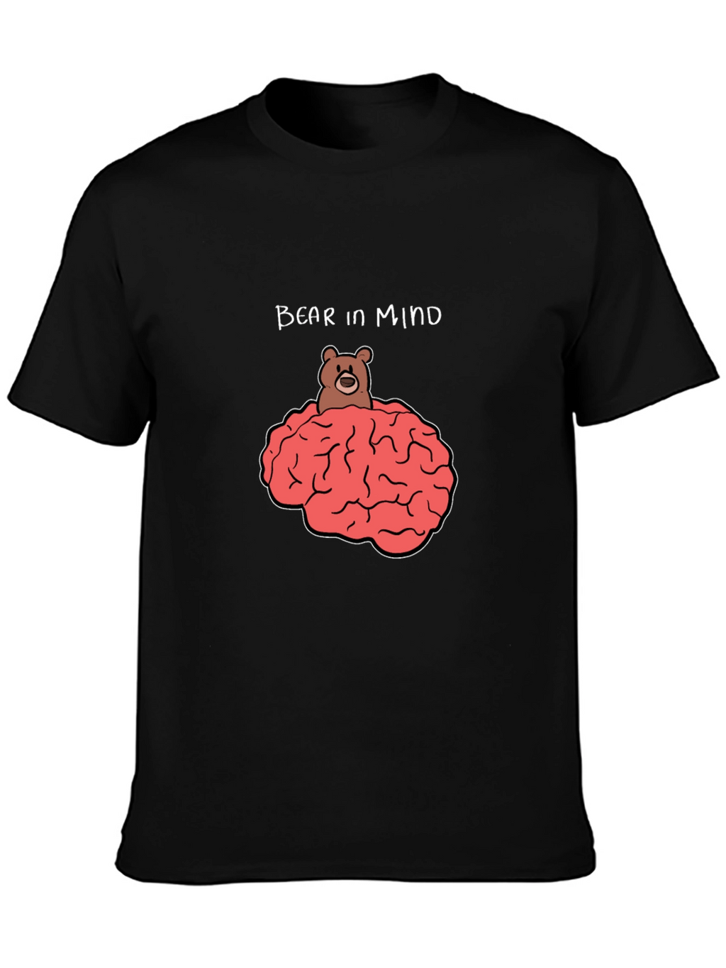 Bear In Mind Graphic T-Shirt - Black Cotton Tee