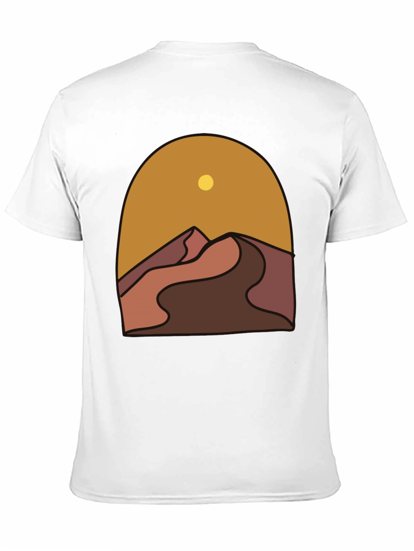 Desert Graphic Tee - Stylish Mens Black T-Shirt