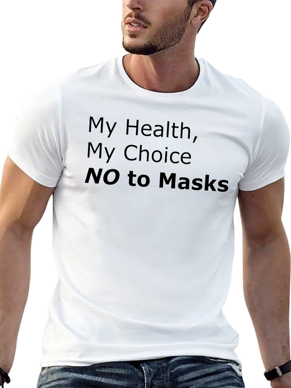 My Health My Choice NO to Masks Statement T-Shirt