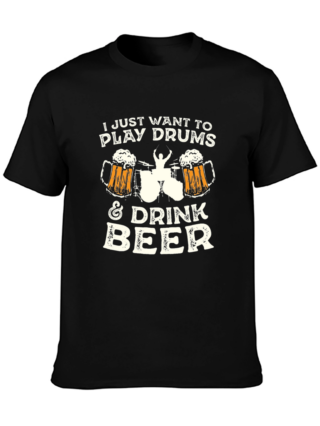 Play Drums & Drink Beer Graphic T-Shirt