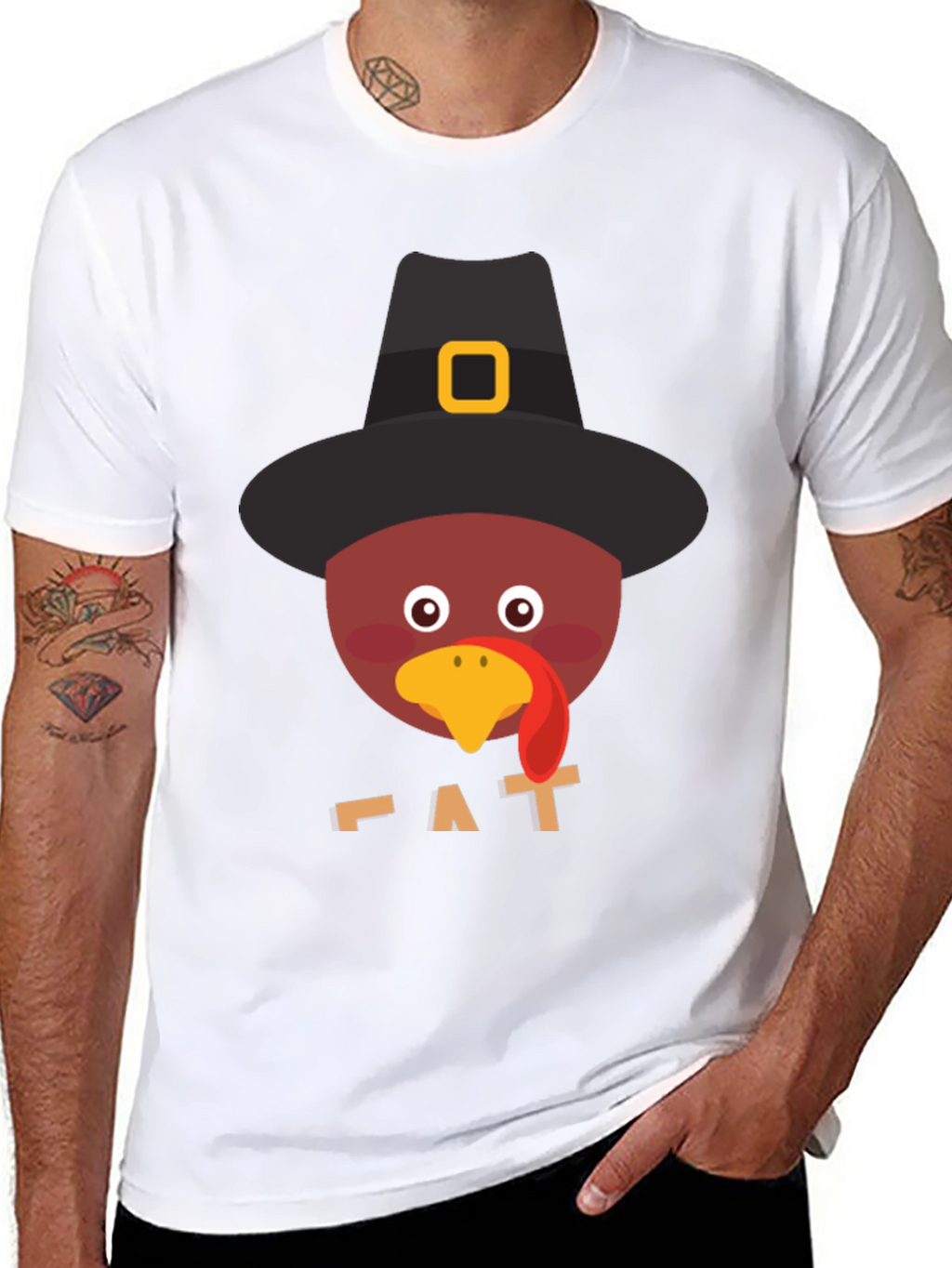 Thanksgiving Turkey Pilgrim Hat T-Shirt