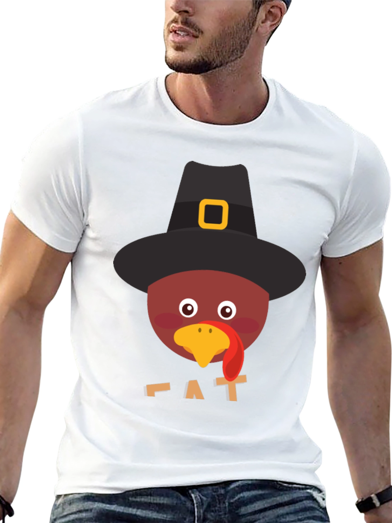 Thanksgiving Turkey Pilgrim Hat T-Shirt