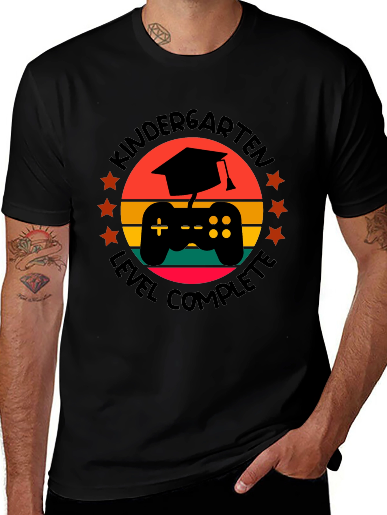 Kindergarten Level Complete Gaming Graduation T-Shirt