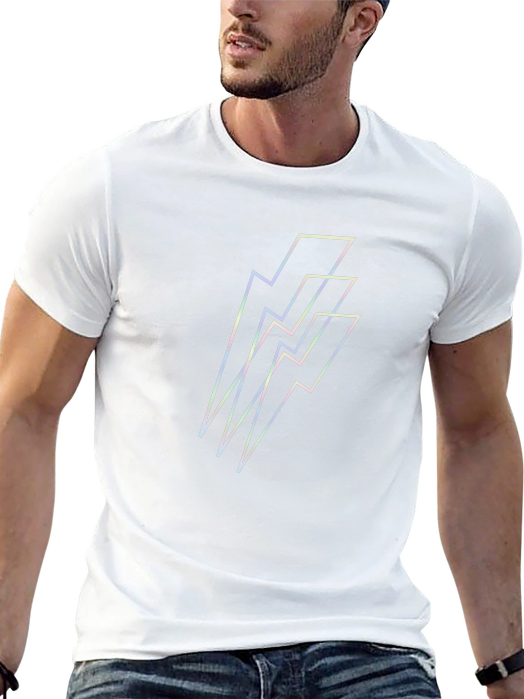 Lightning Bolt Graphic Black T-Shirt