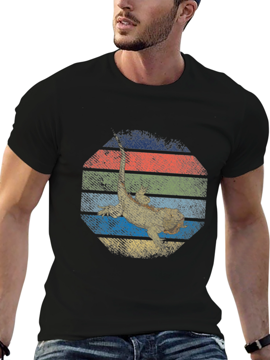 Bearded Dragon Retro T-Shirt