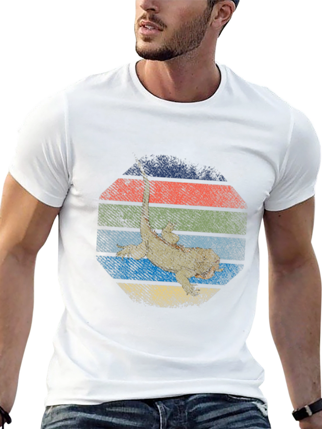 Bearded Dragon Retro T-Shirt