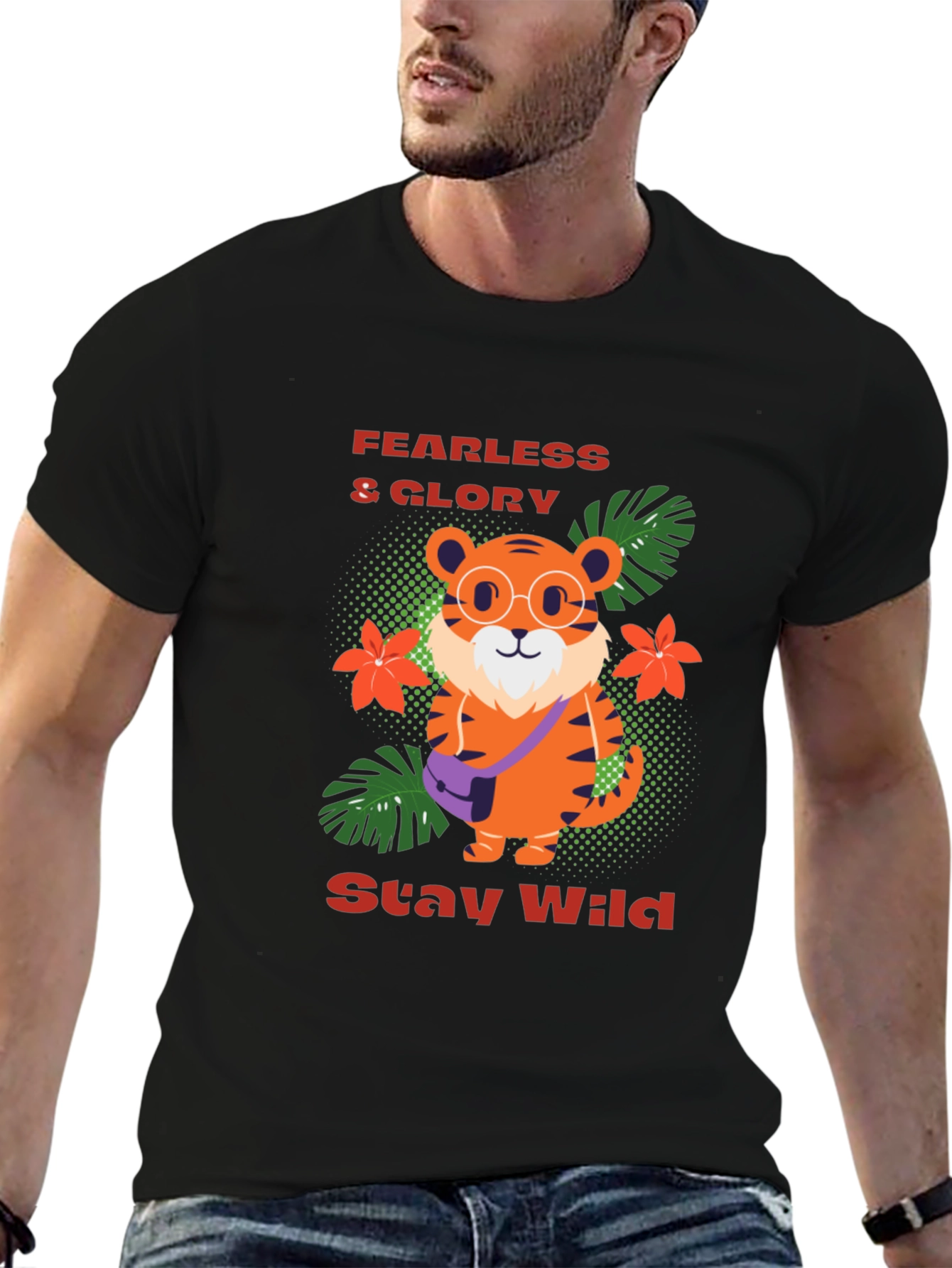 Funky Tiger T-Shirt - Fearless & Wild Design