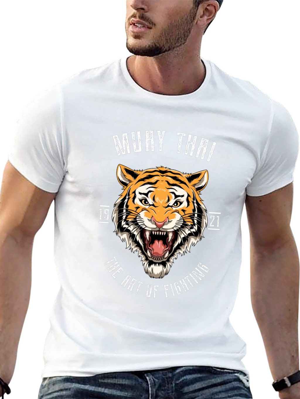 Muay Thai Tiger Black T-Shirt