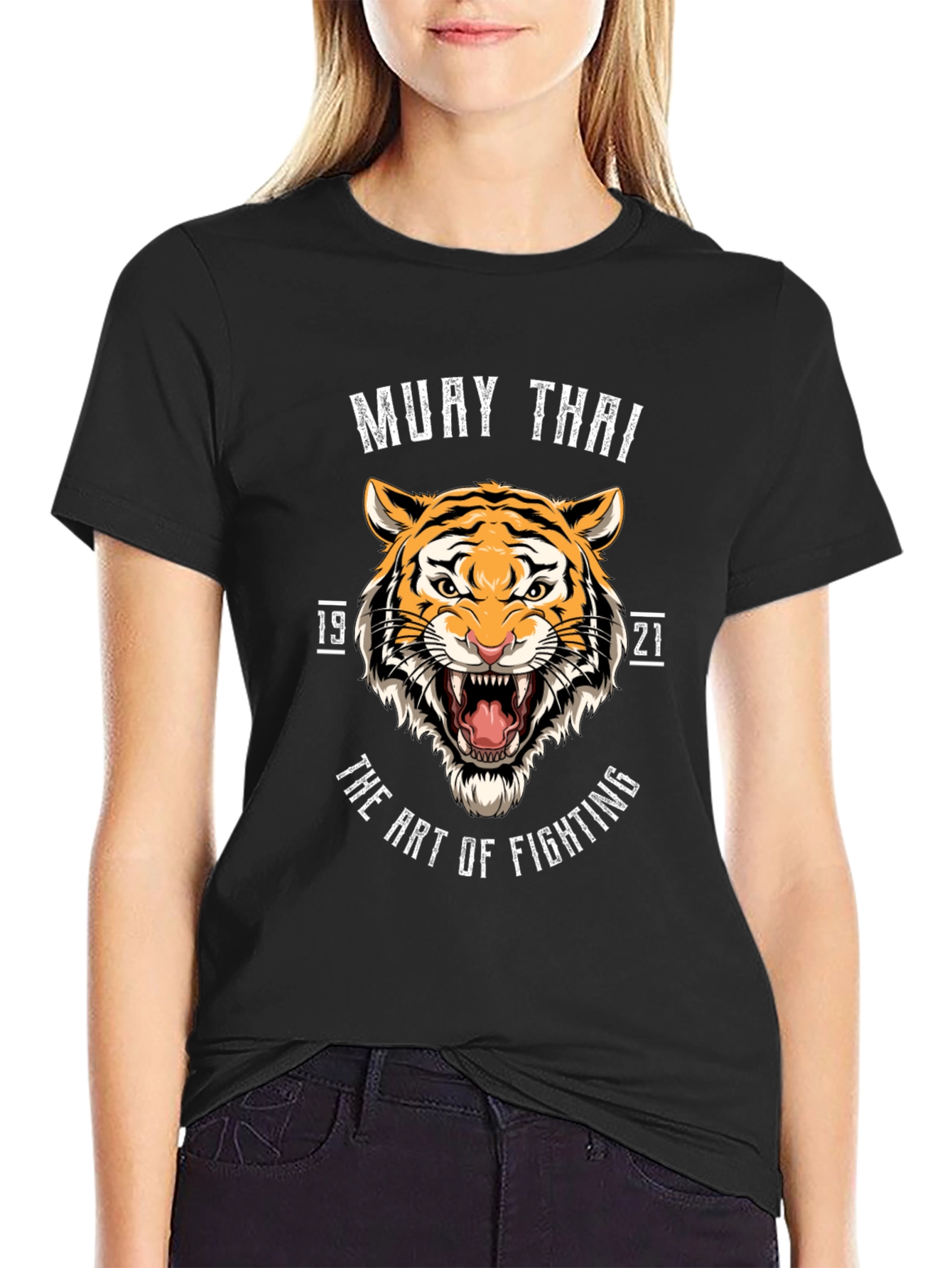 Muay Thai Tiger Black T-Shirt